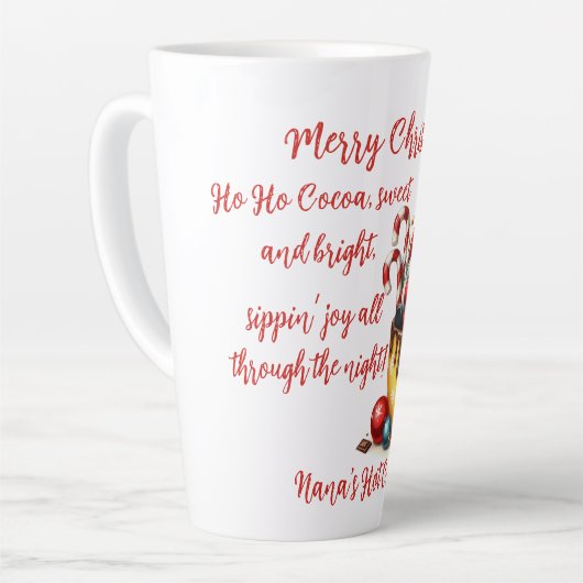 Ho Ho Cocoa Santa カフェラテマグ (左アングル)