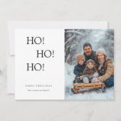 Ho Ho Hoおもしろい Christmas家族の写真 シーズンカード (正面)