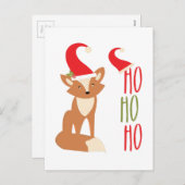Ho Ho Hoキツネ シーズンポストカード (正面/裏面)