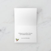 Ho Ho Hoキャンディ・ケーンの休日のクリスマスカード シーズンカード (内部)