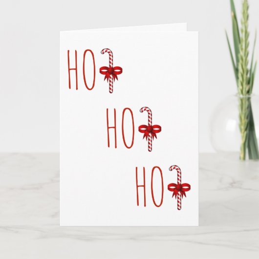 HO HO HOキャンディ・ケーンの休日カード シーズンカード (正面)