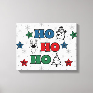 Ho Ho Hoクリスマスのデザイン キャンバスプリント