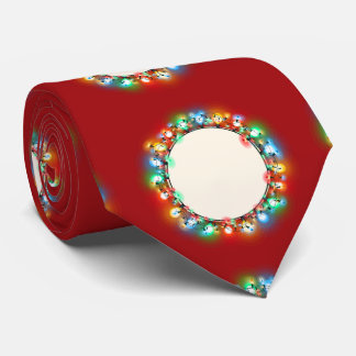 Ho Ho Hoクリスマスの照明の球根 ネクタイ