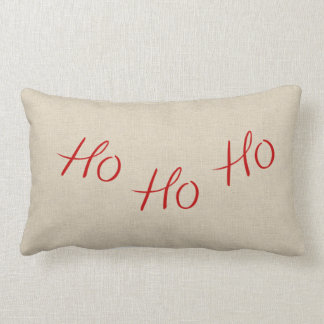 Ho Ho Hoクリスマスの腰神経のバーラップの枕 ランバークッション