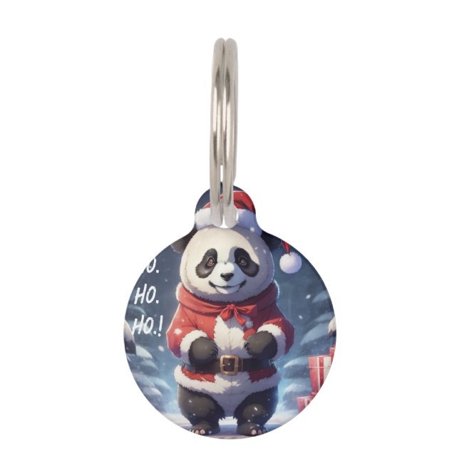 HO.HO.HOサンタパンダ ペット　ネームタグ (正面)
