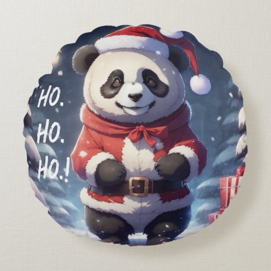 HO.HO.HOサンタパンダ ラウンドクッション (正面)
