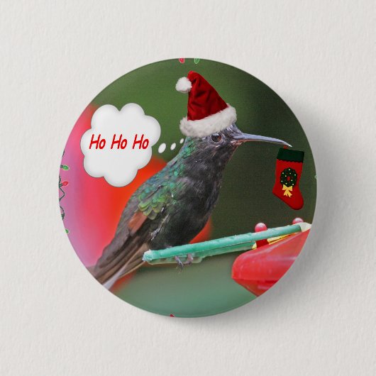 Ho Ho Hoハチドリ 缶バッジ (正面)