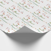 HO HO HOメリークリスマスの包装紙 ラッピングペーパー (角)