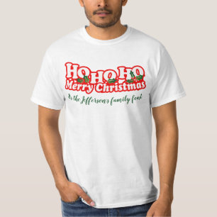 Ho Ho Hoメリークリスマスの名前入りなティー Tシャツ