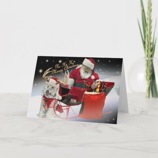 HO HO HOメリークリスマスカードを持って下さい シーズンカード (正面)