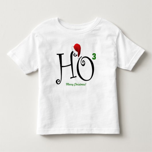 Ho Ho Hoメリークリスマス! トドラーTシャツ (正面)