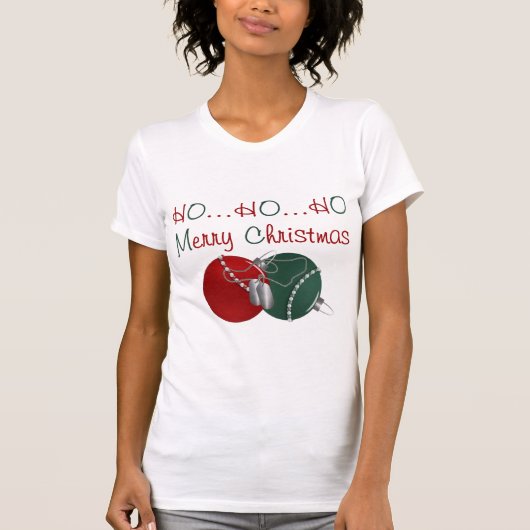 HO HO HOメリークリスマス Tシャツ (正面)