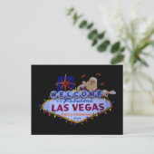 HO HO HOラスベガスメリークリスマスサンタハガキ シーズンポストカード (スタンド正面)