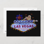 HO HO HOラスベガスメリークリスマスサンタハガキ シーズンポストカード (正面/裏面)