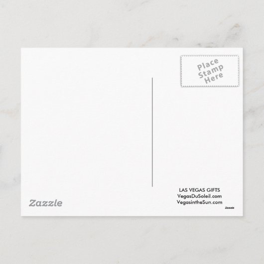 HO HO HOラスベガスメリークリスマスサンタハガキ シーズンポストカード (裏面)