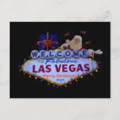 HO HO HOラスベガスメリークリスマスサンタハガキ シーズンポストカード (正面)