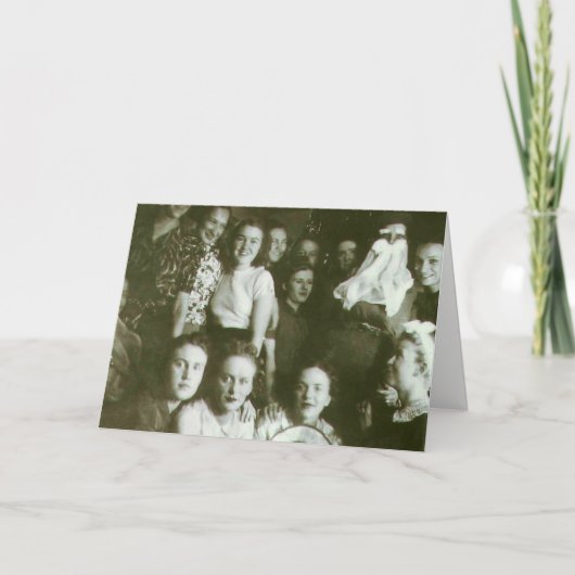 Ho Ho Hoヴィンテージ40の写真カード、風変わりなサンタの女の子 シーズンカード (正面)