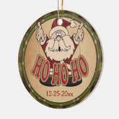 Ho Ho Ho休日のサンタクロースのオーナメント セラミックオーナメント (左)