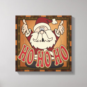 Ho Ho Ho休日のサンタクロースのキャンバス キャンバスプリント