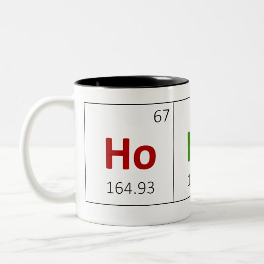 Ho Ho Ho休日の周期表のマグ ツートーンマグカップ (左)