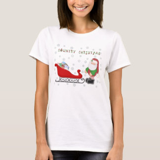 Ho Ho Ho国のクリスマスのサンタのそり Tシャツ