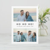 Ho Ho Ho新婚クリスマスビーチ写真カード シーズンカード (スタンド正面)