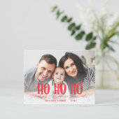HO HO HO楽しいクリスマス シーズンポストカード (スタンド正面)
