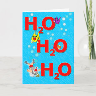 Ho Ho Ho水中にクリスマスカード シーズンカード