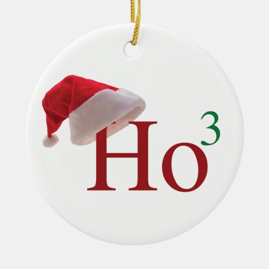 Ho Ho Ho第3力への3メリークリスマス セラミックオーナメント (正面)