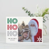 Ho Ho Ho緑のバッファローの格子縞の写真カード シーズンカード (スタンド正面)