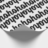 HO HO HO黒のはっきりしたな原稿 ラッピングペーパー (角)