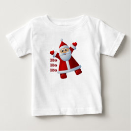 HO! HO! HO! かわいいサンタさん メリークリスマス ベビーTシャツ