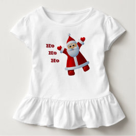 HO! HO! HO! かわいいサンタクロース メリークリスマス ベビーTシャツ