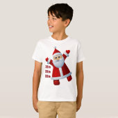 HO! HO! HO! かわいいサンタクロース メリークリスマス Tシャツ (正面フル)