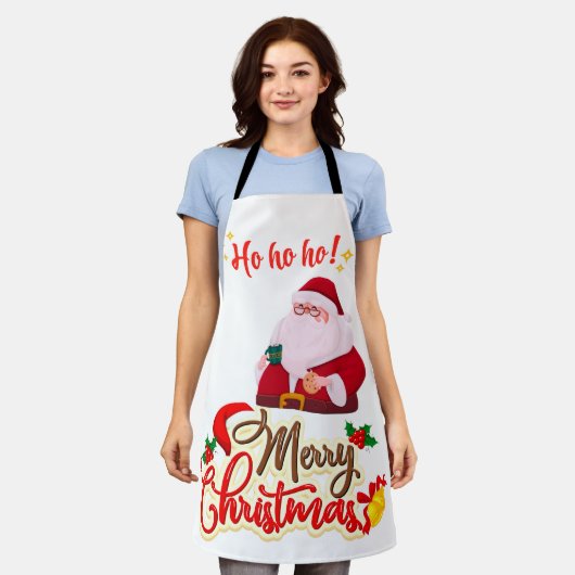 Ho Ho Ho エプロン (着用した状態)