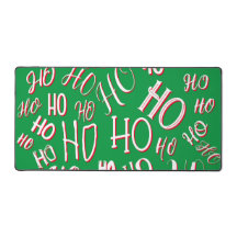 HO HO HO クリスマステキストパターン 白緑赤