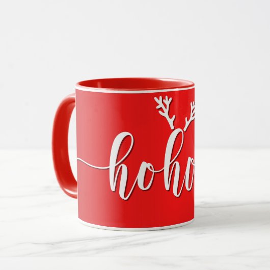 HO HO HO クリスマスマグカップ マグカップ (正面左)