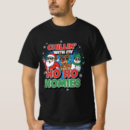 Ho Ho Ho!サンタと仲間たち | クリスマスのユーモア Tシャツ