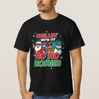 Ho Ho Ho!サンタと仲間たち | クリスマスのユーモア Tシャツ