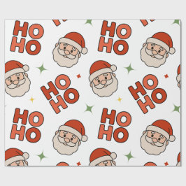 Ho Ho Ho サンタのラッピングペーパー - 楽しくてお祭り気分 ラッピングペーパー