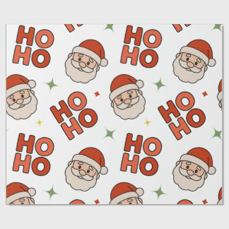 Ho Ho Ho サンタのラッピングペーパー - 楽しくてお祭り気分 ラッピングペーパー