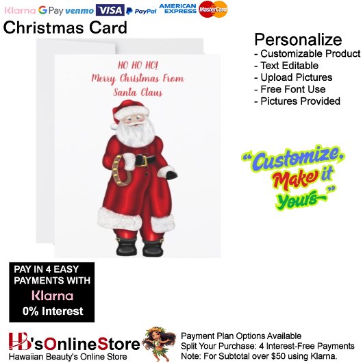 HO HO HO！サンタクロースからのクリスマスプレゼント シーズンカード