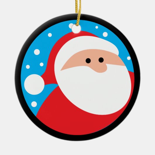 Ho Ho Ho! サンタクロース セラミックオーナメント (正面)