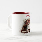 Ho Ho Ho サンタマグ - クリスマスギフト ツートーンマグカップ (正面左)