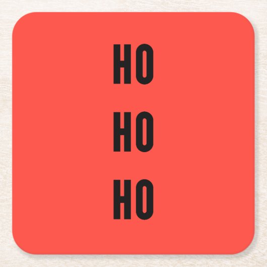Ho Ho Ho スクエアペーパーコースター (正面)