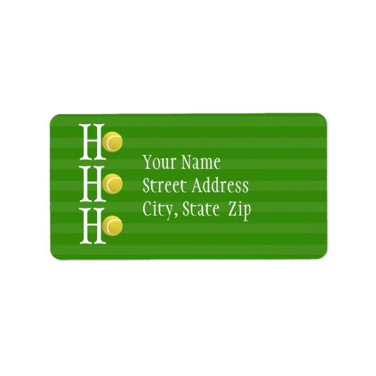 HO-HO-HO – テニス ラベル (正面)