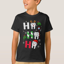 HO HO HO デンティス メリークリスマス Tシャツ