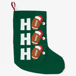 Ho Ho Ho フットボール | 楽しいクリスマスのユーモア スモールクリスマスストッキング