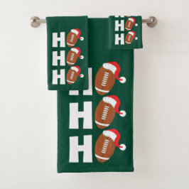 Ho Ho Ho フットボール | 楽しいクリスマスのユーモア バスタオルセット