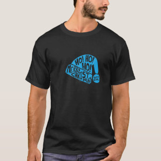Ho! Ho! Ho! メリークリスマス2021 サンタ帽子 Tシャツ
